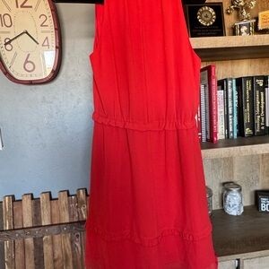Elegant Red Sleeveless Dress